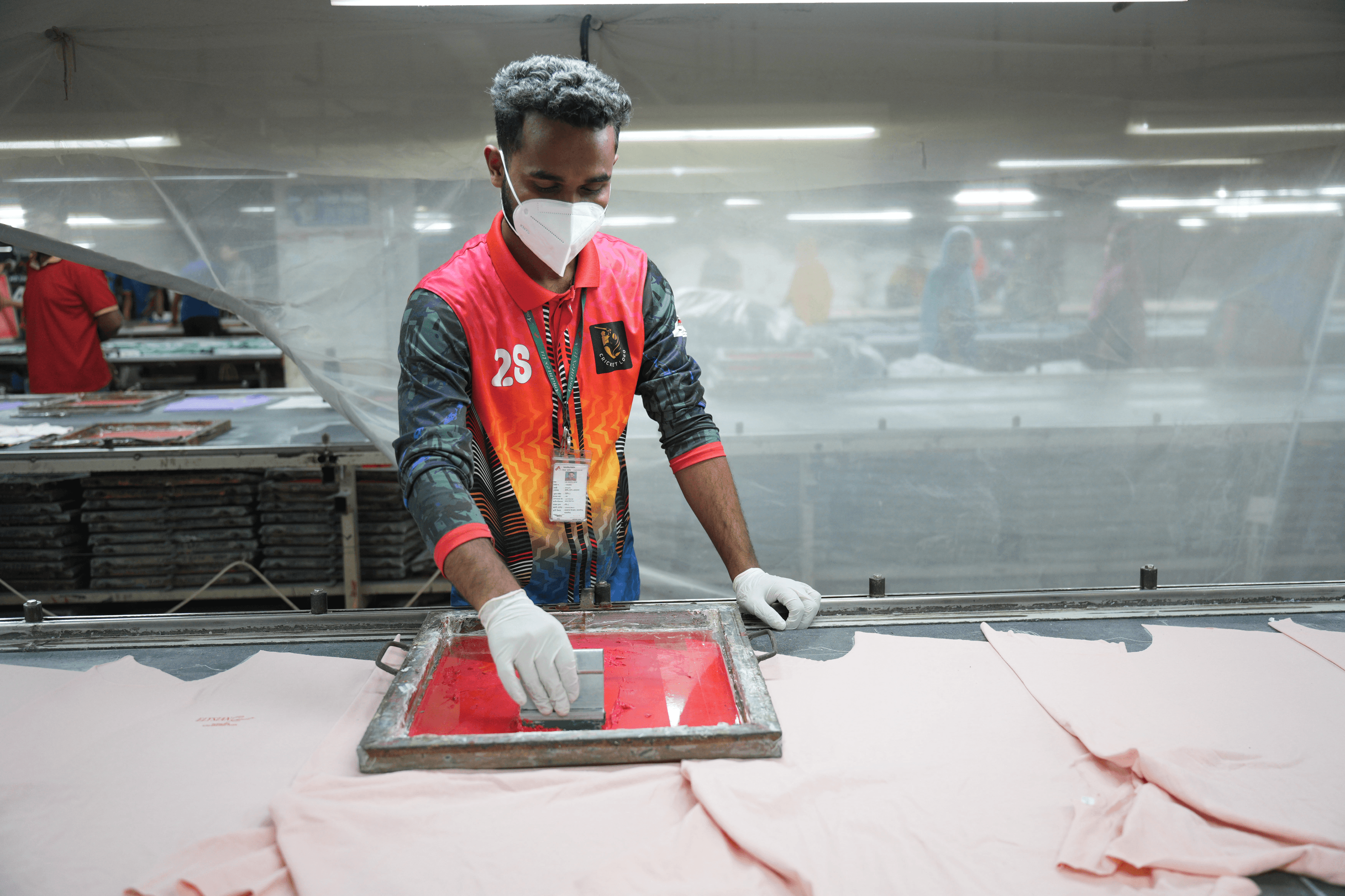 Dyeing at Amantex